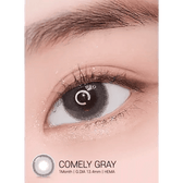 LensRang Comely Gray — single-eye close-up showing the contact lens appearance