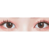 LensTown Cookiean2 Beige Brown — both eyes wearing the contact lenses