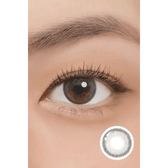 LensTown Cookiean2 Charcoal Gray — single-eye close-up showing the contact lens appearance