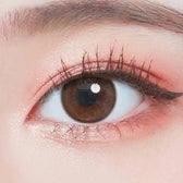 LensTown Cookiean2 Choco Brown — single-eye close-up showing the contact lens appearance