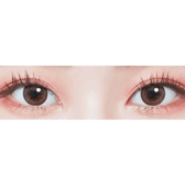 LensTown Cookiean2 Nude Brown — both eyes wearing the contact lenses