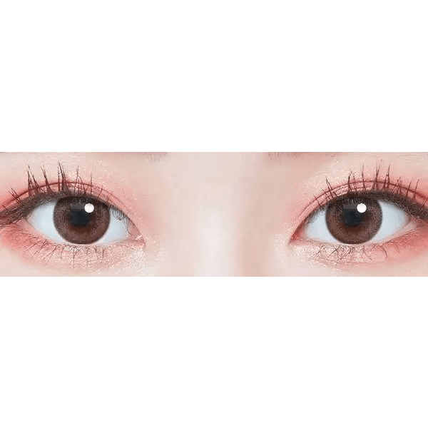 LensTown Cookiean2 Nude Brown — both eyes wearing the contact lenses