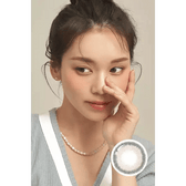 LensTown Cookiean2 Nude Brown — model portrait showing the contact lens look