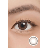 LensTown Cookiean2 Nude Brown — single-eye close-up showing the contact lens appearance