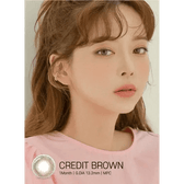 LensRang Credit Brown — model portrait showing the contact lens look