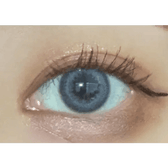 LensRang Credit Gray — single-eye close-up showing the contact lens appearance
