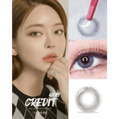 LensRang Credit Gray — model portrait showing the contact lens look