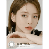 LensRang Credit Gray — model portrait showing the contact lens look
