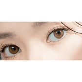 LensRang Cuddling Ring Brown Toric — both eyes wearing the contact lenses