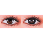 Olens Dali Extra Black — both eyes wearing the contact lenses
