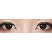 Olens Dali Extra Black — both eyes wearing the contact lenses