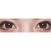 Olens Dali Extra Brown — both eyes wearing the contact lenses