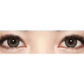 Olens Dali Extra Gray — both eyes wearing the contact lenses