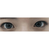 Olens Dali Extra Gray — both eyes wearing the contact lenses