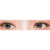 Olens Dali Extra Gray — both eyes wearing the contact lenses
