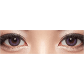 Olens Dali Extra Violet — both eyes wearing the contact lenses