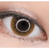 LensTown Davivi2 Brown — single-eye close-up showing the contact lens appearance