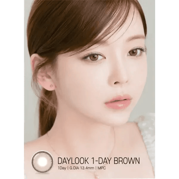 LensRang DayLook 1Day Brown (5p) — model portrait showing the contact lens look