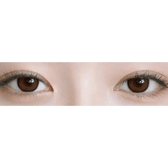 LensRang DayLook 1Day Choco (5p) — single-eye close-up showing the contact lens appearance