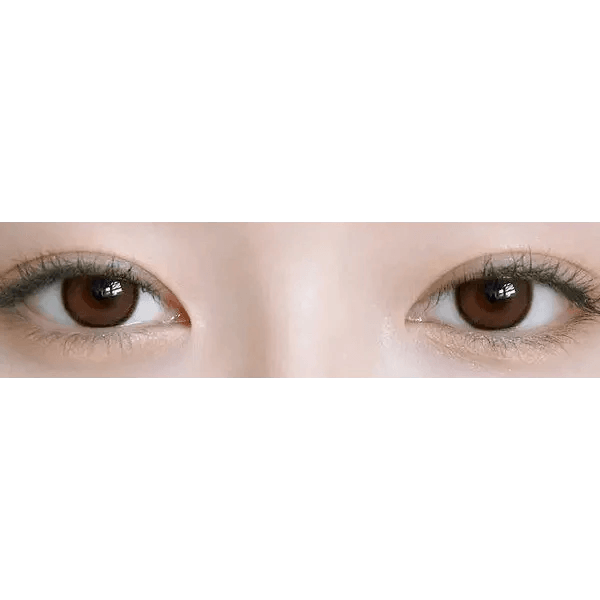 LensRang DayLook 1Day Choco (5p) — single-eye close-up showing the contact lens appearance