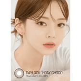 LensRang DayLook 1Day Choco (5p) — model portrait showing the contact lens look