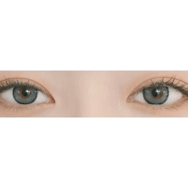 LensRang DayLook 1Day Gray (5p) — both eyes wearing the contact lenses