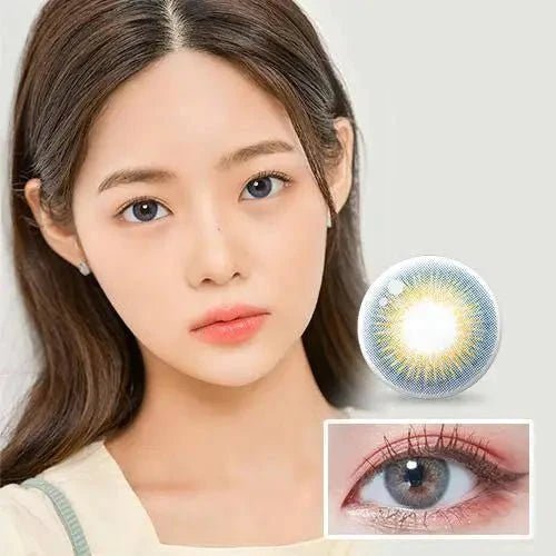 LensTown Dear MIMI Blue colored contact lens, 13.0mm graphic diameter, Monthly wear