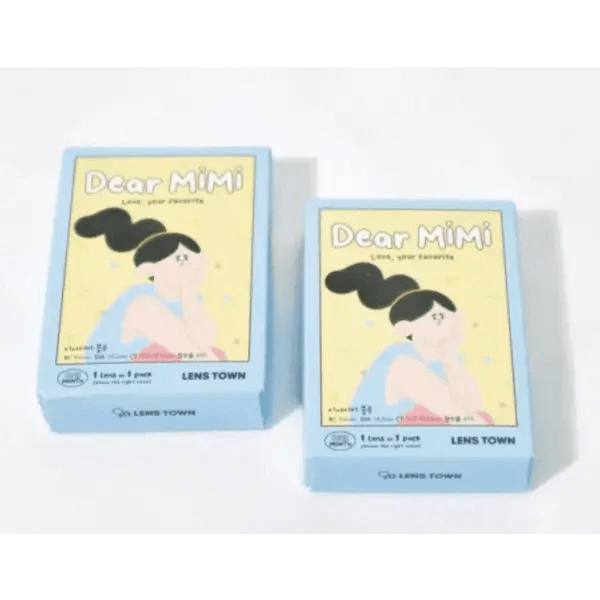 LensTown Dear MIMI Blue colored contact lens, 13.0mm graphic diameter, Monthly wear