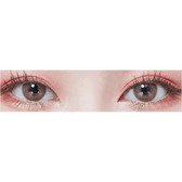 LensTown Dear MIMI Brown — both eyes wearing the contact lenses