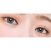 LensTown Dear MIMI Gray — both eyes wearing the contact lenses