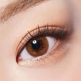 LensTown DODO Brown — single-eye close-up showing the contact lens appearance