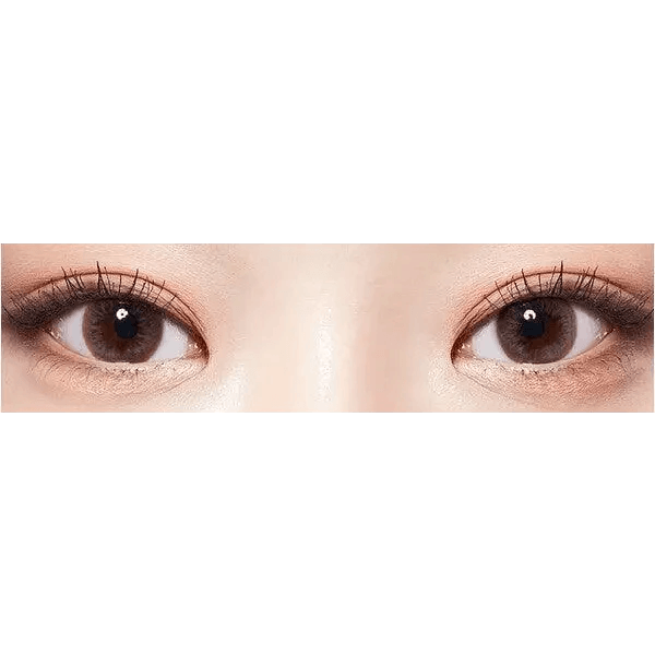 LensTown DODO Gray — both eyes wearing the contact lenses