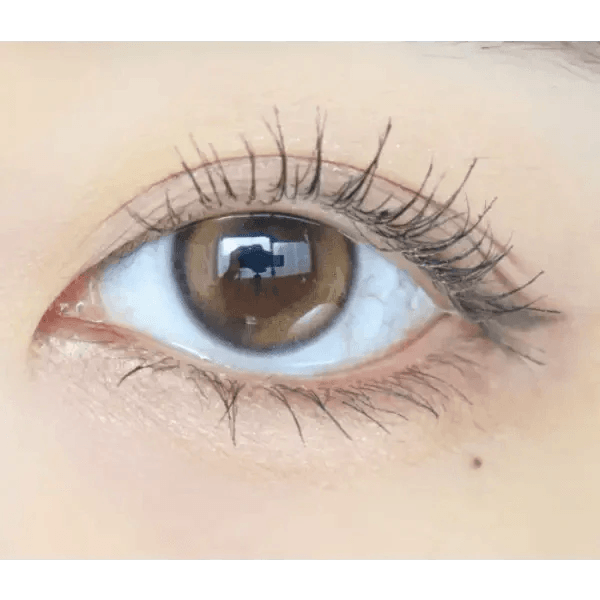 Olens Double Tint Brown colored contact lens, 12.9mm graphic diameter, Monthly wear