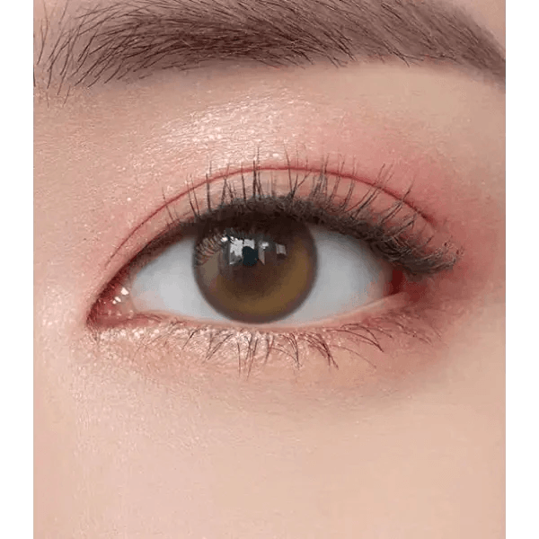 Olens Double Tint Brown colored contact lens, 12.9mm graphic diameter, Monthly wear