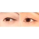 Olens Double Tint Brown colored contact lens, 12.9mm graphic diameter, Monthly wear