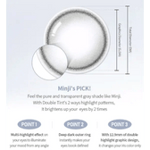 Olens Double Tint Gray colored contact lens, 12.9mm graphic diameter, Monthly wear