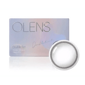 Olens Double Tint Gray colored contact lens, 12.9mm graphic diameter, Monthly wear