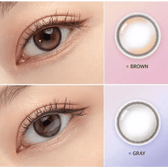 Olens Double Tint Gray colored contact lens, 12.9mm graphic diameter, Monthly wear