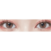 LensTown Eau So Pretty Brown — both eyes wearing the contact lenses