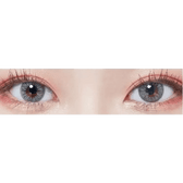 LensTown Eau So Pretty Gray — both eyes wearing the contact lenses