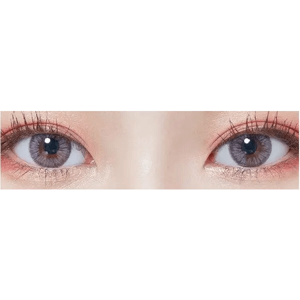 LensTown Eau So Pretty Violet — both eyes wearing the contact lenses