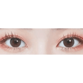 LensTown Elly Basic Brown — both eyes wearing the contact lenses