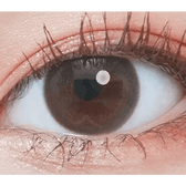 LensTown Elly Basic Brown — single-eye close-up showing the contact lens appearance