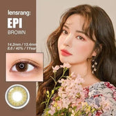 LensRang Epi Brown — model portrait showing the contact lens look