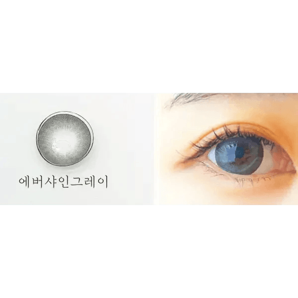 Olens Ever Shine 1Day Gray (20p) colored contact lens, 13.5mm graphic diameter, Daily wear
