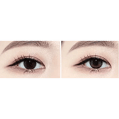 Olens Eyelighter Glowy 1Day Black (20p) — both eyes wearing the contact lenses