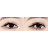 Olens Eyelighter Glowy 1Day Brown (20p) — both eyes wearing the contact lenses