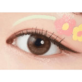 Olens EyeTeen Brown — single-eye close-up showing the contact lens appearance