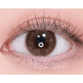 Olens EyeTeen Brown — single-eye close-up showing the contact lens appearance