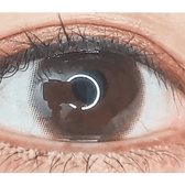 Olens EyeTeen Choco Brown — single-eye close-up showing the contact lens appearance